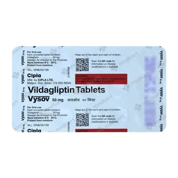 vysov 50mg tablet 15's